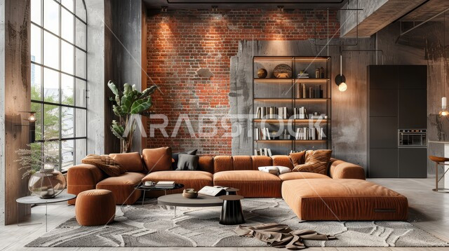 التحف والديكورات الداخليه الأنيقة، أثاث منزلي راقي ومريح باللون البني, غرف معيشه بتصاميم عصرية حديثه, غرفة جلوس فاخرة,  شقق وفلل سكنية في المملكة العربية السعودية، الواجهات والنوافذ الزجاجية