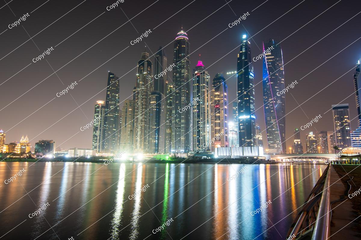 Dubai United Arab Emirates October 2018 Dubai At Night Dubai Dubai United Arab Emirates October 2018 Dubai At Night Dubai