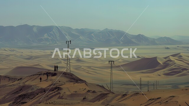 التضاريس و التلال والهضاب الرملية، مناطق البادية والبيئة الصحراوية وقت النهار، التكوينات والتشكلات في صحراء المغرب، الرمال الناعمة الذهبية، خلفية الطبيعة