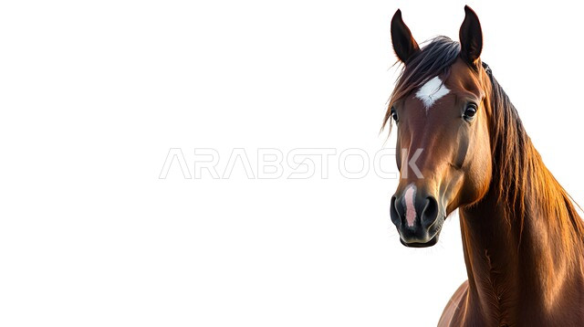 رمز الشجاعة والفروسية ومهارة ركوب الخيل العربي، الشغف بالخيول وحب الفرس السعودي, توارث حب ورعاية الجياد من الأجداد في المملكة العربية السعودية, ممارسة هواية ركوب الأحصنة, خلفية بيضاء