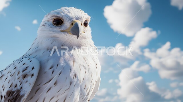 الفخر بالتراث السعودي العريق في تربية طائر الصقر، رمز القوة والتحدي وحدة البصر، ترويض وتدريب الطيور الجارحة والمفترسة, إقامة نادي الصقور في موسم الصيد السنوي في المملكة العربية السعودية