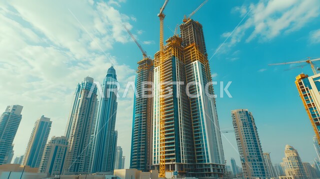 إقامة الأبراج وناطحات السحاب المعاصرة، التطور المعماري والحضاري في الامارات العربية، إنشاء الأساسات والهياكل للمشروعات السكنية والمصانع الحديثة، مفهوم تحسين البنية التحتية للبلاد، أعمال البناء والمقاولات والتطوير العقاري، تشييد المباني والمشاريع الضخمة
