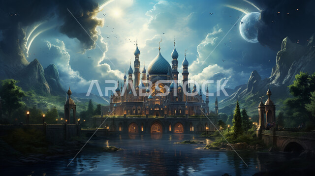  ديكورات وتصاميم على الطراز الاسلامي، القبب والمآذن المتميزة، الفن الهندسي المعماري للمساجد، مسجد عربي فاخر، العبادة والتقرب إلى الله، آداء الفرائض والصلوات