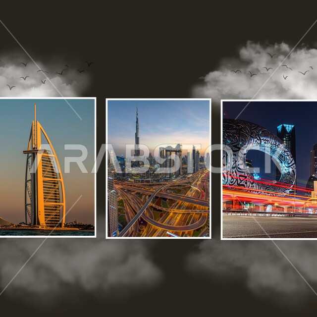 الرحلات الجوية من وإلى الامارات العربية، صور مختلفة لدبي لتشجيع السياحة وجذب واستقطاب الزوار من مختلف البلاد، شركة طيران إقتصادية في دبي, تعزيز التبادل الثقافي والنقل الجوي