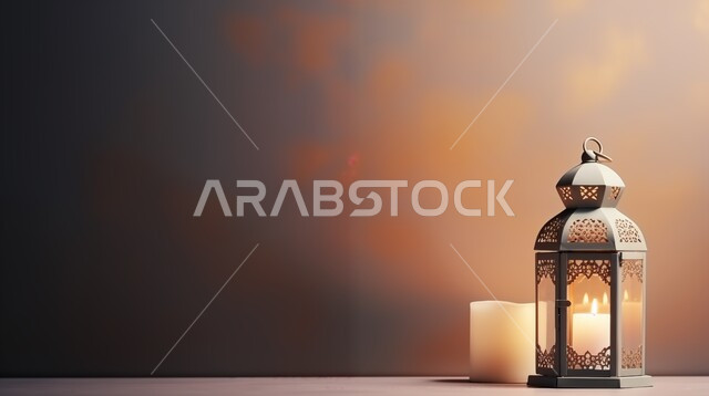 الاجواء الرمضانية الروحانية، الفوانيس العربية المزخرفة المضيئة، الاحتفال بقدوم شهر الخير, مفهوم العبادة والطاعة والتقرب الى الله، زينة وديكورات على الطراز العربي الاسلامي للاعياد والمناسبات الدينية