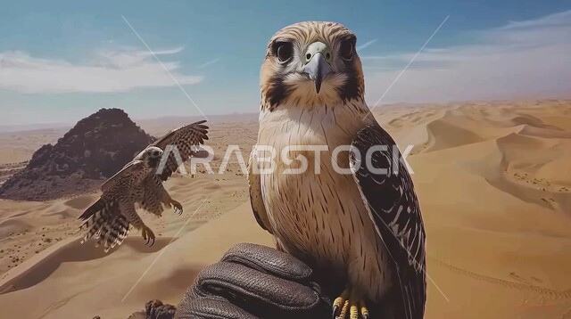  رمز القوة والتحدي وحدة البصر، تدريب وترويض الطيور الجارحة والمفترسة، إقامة نادي الصقور في موسم الصيد السنوي في المملكة العربية السعودية، الفخر بالتراث السعودي العريق في تربية طائر الصقر، صورة مقربة لوجه طائر الصقر في إحدى المحميات الطبيعية