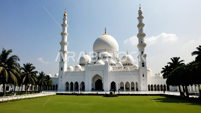 الاهتمام بزراعة النباتات وأشجار النخيل الخضراء، الفن الهندسي المعماري لبناء المساجد في المملكة العربية السعودية، العبادة والطاعة والتقرب الى الله، الديكورات والتصاميم الإسلامية، المآذن والقبب المبنية على الطراز العريق