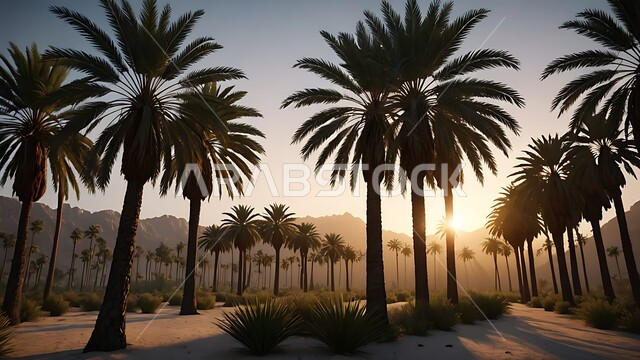 موسم الحصاد وجني التمور, المحميات الطبيعية في المملكة العربية السعودية, واحات ومزارع أشجار النخيل في المناطق الصحراوية, الاهتمام بالتشجير والحقول, محاصيل ومنتجات زراعية محلية وطنية