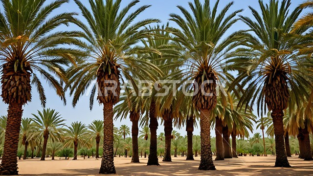 موسم حصاد التمور وزراعة الأشجار، الاهتمام بالزراعة والغطاء النباتي في المملكة العربية، حدائق ومزارع النخيل في السعودية، مفهوم الإنتاج المحلي والاكتفاء الذاتي، جودة المنتجات المحلية الوطنية، خلفية الطبيعة