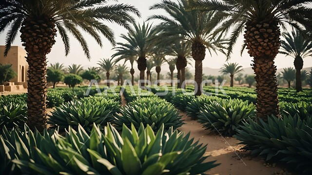 محاصيل ومنتجات محلية وطنية, محمية طبيعية في الطبية الصحراوية لزراعة أشجار النخيل, المزراع والاراضي الزراعية في المملكة العربية السعودية, الاهتمام بالزراعة والتشجير