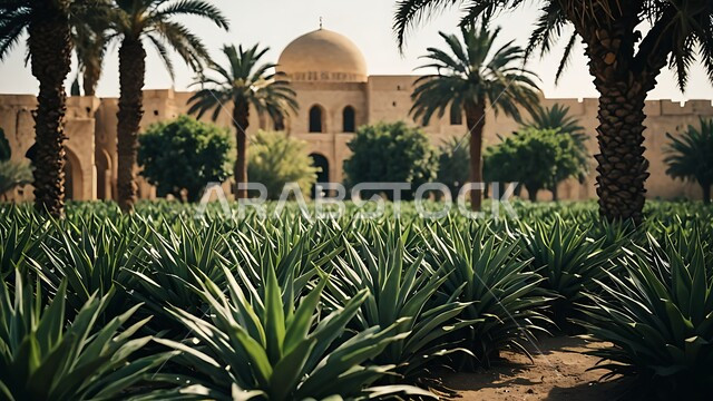 التشجير و الاهتمام بالزراعة، محمية طبيعية في الطبية الصحراوية لزراعة أشجار النخيل, محاصيل ومنتجات محلية وطنية, المزراع والاراضي الزراعية في المملكة العربية السعودية