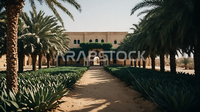 التشجير و الاهتمام بالزراعة، محمية طبيعية في الطبية الصحراوية لزراعة أشجار النخيل, محاصيل ومنتجات محلية وطنية, المزراع والاراضي الزراعية في المملكة العربية السعودية
