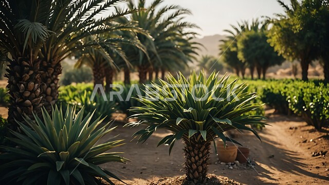   حقول أشجار النخيل المثمرة في المملكة العربية السعودية، مزارع إنتاج التمور، محاصيل ومنتجات وطنية محلية، الأراضي الزراعية و المحميات الطبيعية الخصبة، الاهتمام بالتشجير والزراعة، الرمال الذهبية الناعمة