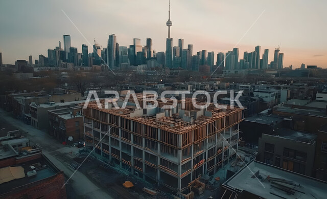 التطور المعماري والحضاري في المملكة العربية السعودية، تشييد المباني والمشاريع الضخمة، مفهوم تحسين البنية التحتية للبلاد، أعمال البناء والمقاولات والتطوير العقاري، إنشاء الأساسات والهياكل للمشروعات السكنية والمصانع