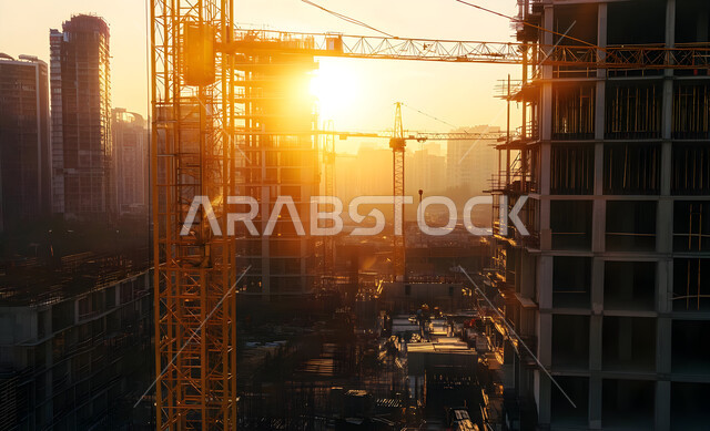 التطور المعماري والحضاري في المملكة العربية السعودية، تشييد المباني والمشاريع الضخمة، مفهوم تحسين البنية التحتية للبلاد، أعمال البناء والمقاولات والتطوير العقاري، إنشاء الأساسات والهياكل للمشروعات السكنية والمصانع