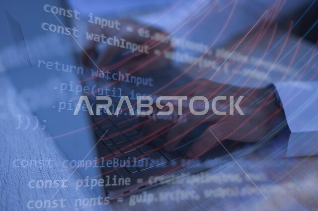 شاب سعودي خليجي يعمل في وظيفة مطور ويب، استخدام لغات البرمجة، تطوير وبناء المواقع والتطبيقات الالكترونية، اكواد وخوارزميات، تقنيات وحاسوب