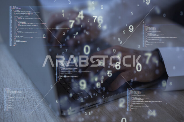 شاب سعودي خليجي يعمل في وظيفة مطور ويب، استخدام لغات البرمجة، تطوير وبناء المواقع والتطبيقات الالكترونية، اكواد وخوارزميات، تقنيات وحاسوب