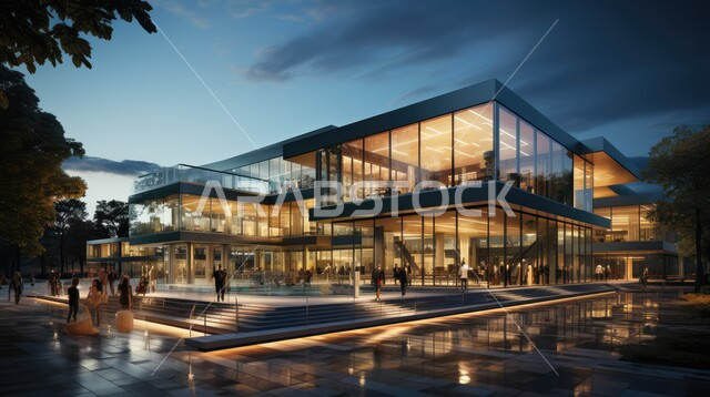 الفن الهندسي المعماري المتطور للمباني في المملكة العربية السعودية، الاهتمام بزراعة الأشجار، استقطاب المستثمرين والزوار من شتى انحاء العالم، النمو والتقدم العمراني في العاصمة، الجدران والواجهات الزجاجية الضخمة، تصاميم خارجية عصرية متميزة على الطراز الحديث