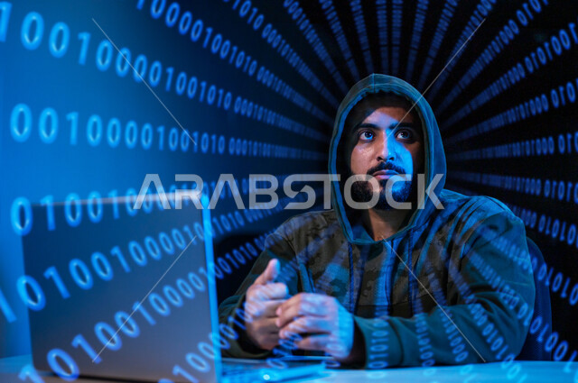 شاب عربي خليجي سعودي، يعمل في مجال الاختراق الأمني، القدرة على اختراق حماية الأجهزة، استخدم جهاز الحاسوب لأغراض غير قانونية، الجرائم الالكترونية
