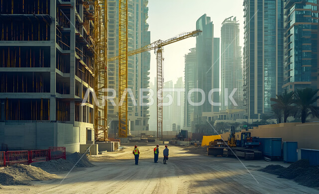 إنشاء الأساسات والهياكل للمشروعات السكنية والمصانع الحديثة، التطور المعماري والحضاري في المملكة العربية السعودية، مفهوم تحسين البنية التحتية للبلاد، أعمال البناء والمقاولات والتطوير العقاري، تشييد المباني والمشاريع الضخمة، إقامة الأبراج وناطحات السحاب المعاصرة