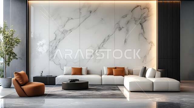 التصاميم الأنيقة لغرف الجلوس المريحة على الطراز الحديث, الواجهات و النوافذ الزجاجية الكبيرة, غرفة معيشة مع أثاث منزلي فاخر, الديكورات الداخلية الراقية, فلل و شقق سكنية في المملكة العربية السعودية