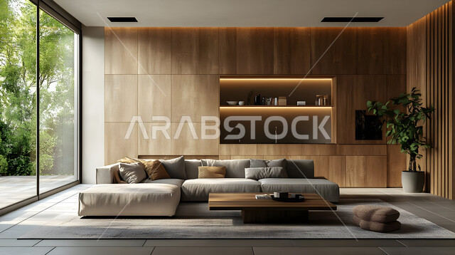  التصاميم الأنيقة لغرف الجلوس المريحة على الطراز الحديث، غرفة معيشة مع أثاث منزلي فاخر، الديكورات الداخلية الراقية للفلل والشقق السكنية في المملكة العربية السعودية، اكسسوارات وتحف عصرية