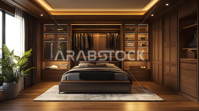  سرير مريح بألوان هادئة، استخدام الطراز الفني الأنيق في الأثاث المنزلي، الديكورات العصرية لغرف النوم، تصاميم داخلية متميزة للفلل والشقق السكنية في المملكة العربية السعودية، اكسسوارات منزلية داخلية راقية