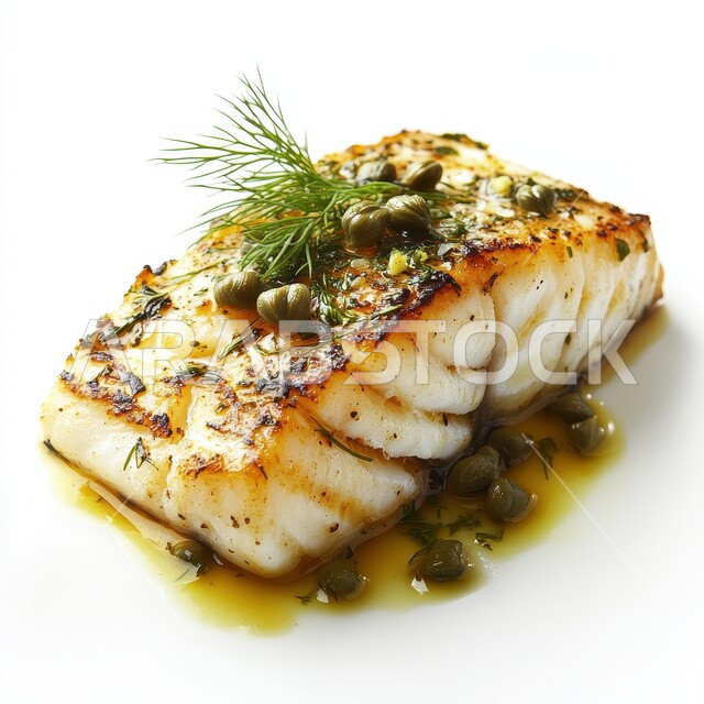 وجبة ذات قيمة غذائية عالية، فنون التقديم في مطاعم ومطابخ المملكة العربية السعودية، أطباق من المأكولات العربية التقليدية الشعبية، سمك السلمون المشوي مع الخضار، وصفات طعام شهية صحية ولذيذة، خلفية بيضاء