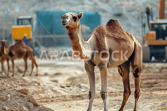 أعمال البناء والمقاولات والتطوير العقاري في الأحياء الشعبية، مفهوم الهندسة الإنشائية وتحسين البنية التحتية، إنشاء الأساسات والهياكل لتشييد لمشروعات السكنية والمصانع، الاهتمام بتربية  ورعاية الجمال، حيوانات الإبل في موقع العمل، استخدام الرافعات والآلات الثقيلة