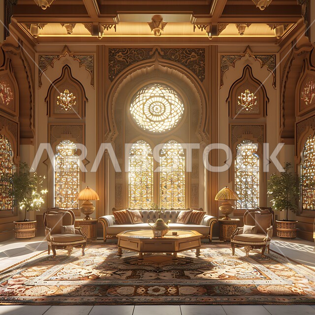 اكسسوارات وتحف عصرية، التصاميم والديكورات الداخلية للفلل والشقق السكنية في المملكة العربية السعودية, غرفة معيشة مع آثاث منزلي فاخر, التصاميم الأنيقة لغرف الجلوس المريحة على الطراز القديم