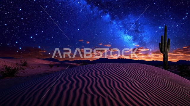 مناطق البادية والبيئة الصحراوية، الرمال الذهبية الناعمة المتموجة والكثبان في صحراء المملكة العربية السعودية, الهضاب والتلال الرملية الطبيعية وسط الصحراء