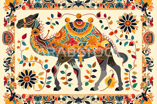 نقوش السدو مع مع الجمل العربي، الاهتمام بالتطريز في المملكة السعودية، الفن التراثي الحرفي التقليدي، تصاميم بأشكال هندسية للزخرفة العربيه الاصيله الملونة, التراث السعودي الشعبي