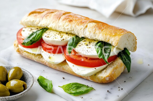 المطاعم العربية الشرقية في المملكة العربية السعودية، فنون تقديم الوجبات السريعة و الطعام  الشهي, ساندوتش البيض الطازج مع الطماطم والخضروات