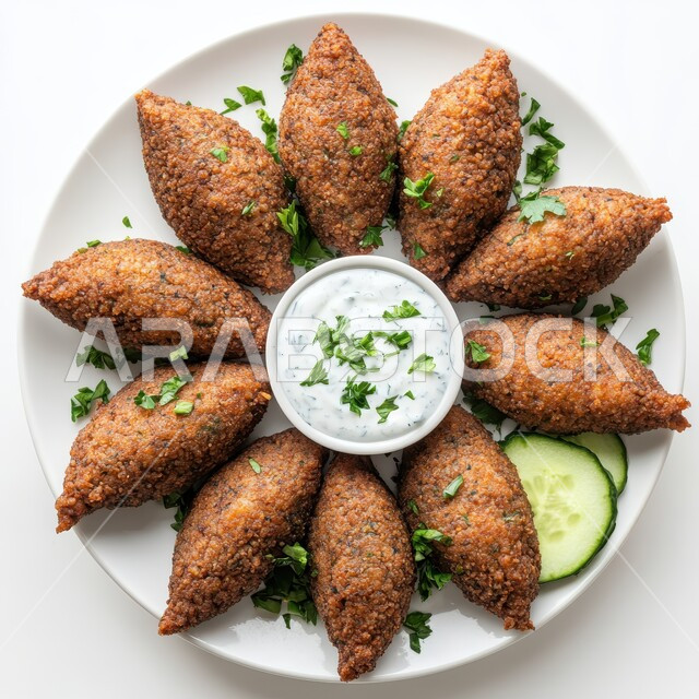 طبق من الكبة المقلية، وجبات غذائية ذات سعرات حرارية عالية، اصناف من المأكولات الشرقية ، مطاعم ومطابخ المملكة العربية السعودية، الأساليب الفنية في تقديم الطعام