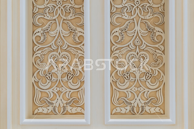النقوش والزخارف على الطراز الاسلامي، التصاميم والديكورات الداخلية الأنيقة للمساجد، الفن الهندسي المعماري لمسجد عربي عريق، مفهوم العبادة والتقرب إلى الله تعالى