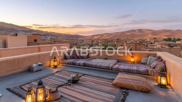 مفهوم التصميم الداخلي والجلسات العربية التقليدية, العراقة والأصالة والتراث الخليجي في المملكة العربية السعودية, المنشآت المبنية على الطراز التقليدي القديم, الفوانيس المعدنية المضيئة