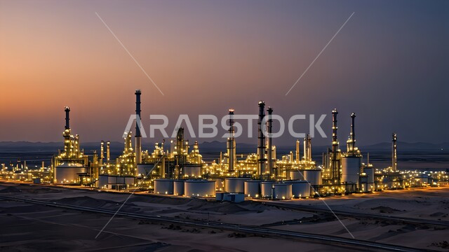 المشاريع البتروكيماوية المساهمة في نهضة الاقتصاد الوطني السعودي، صناعات المعادن والكيميائيات في المملكة العربية السعودية، جودة معامل ومعدات إنتاج البترول, المنشآت الصناعية الضخمة, مصفاة تكرير النفط والغاز
