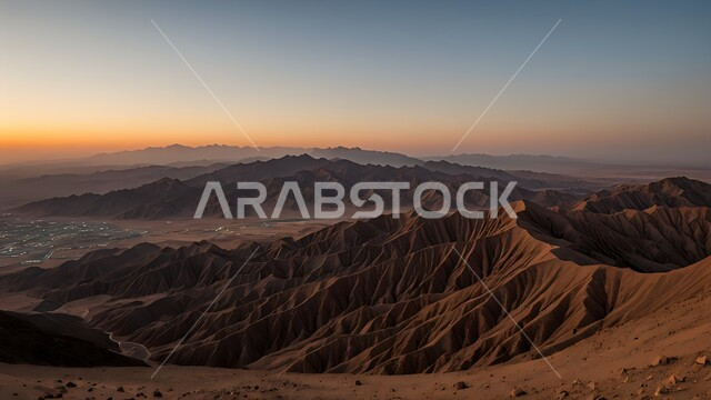 التكوينات والتشكلات الصخرية في صحراء المملكة العربية السعودية، الكثبان والتلال الرملية الناعمة، التضاريس والمرتفعات الجبلية في البراري، مناطق البادية والبيئة الطبيعية الصحراوية