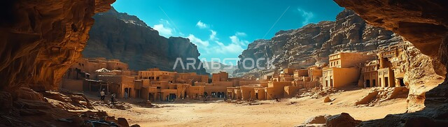 الفن الهندسي المعماري على الطراز القديم لبناء البيوت الطينية, الأماكن التراثية التاريخية القديمة, قرية أثرية مهجورة, المنازل والمباني الحجرية الشعبية, المعالم السياحية في المملكة العربية السعودية