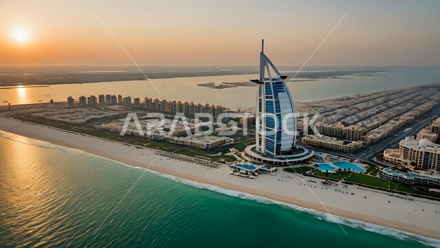 Interest in landscaping and agriculture, the modern architectural style of Burj Al Arab on the Arabian Gulf coast, luxury hotels and resorts in the UAE, and distinctive natural and water landscapes.