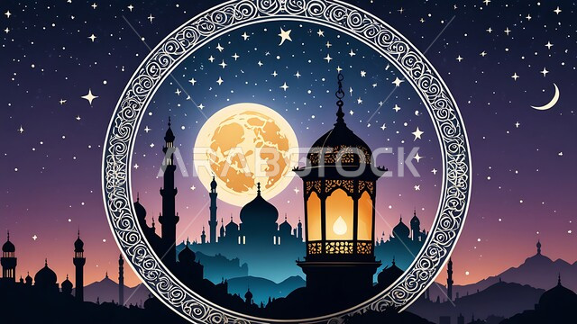 أجواء رمضانية وروحانية إسلامية، فوانيس وتحف وديكورات تقليدية للاحتفال بقدوم شهر رمضان المبارك، العادات والتقاليد العربية في زينة الأعياد والمناسبات الدينية، 