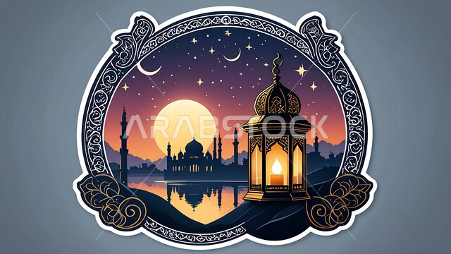 أجواء رمضانية وروحانية إسلامية، فوانيس وتحف وديكورات تقليدية للاحتفال بقدوم شهر رمضان المبارك، العادات والتقاليد العربية في زينة الأعياد والمناسبات الدينية، 