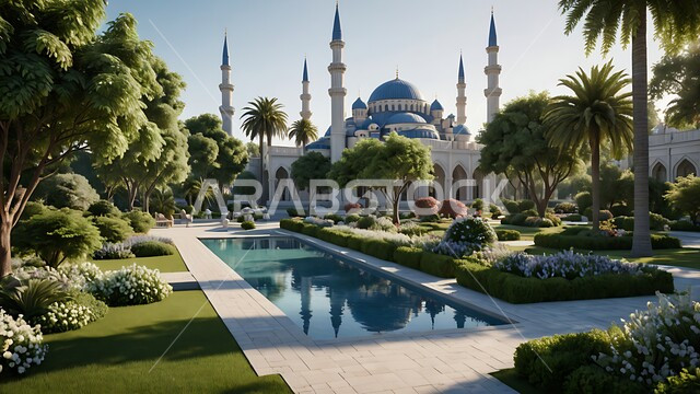 أماكن إسلامية مقدسة، نداء المسلمين لأداء الفرائض والصلوات, العبادة والتقرب من الله, الفن الهندسي المعماري لبناء المساجد في المملكة العربية السعودية, الديكورات والتصاميم الخارجية الحديثة لبناء مسجد باللون الأبيض