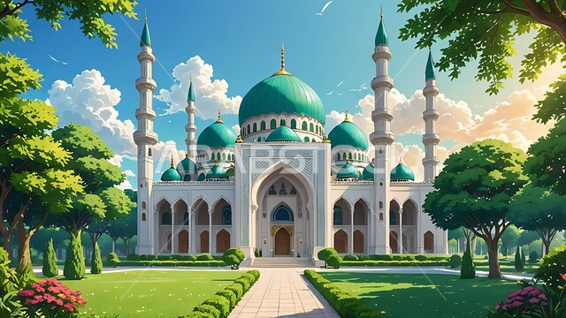 أماكن إسلامية مقدسة، نداء المسلمين لأداء الفرائض والصلوات, العبادة والتقرب من الله, الفن الهندسي المعماري لبناء المساجد في المملكة العربية السعودية, الديكورات والتصاميم الخارجية الحديثة لبناء مسجد باللون الأبيض