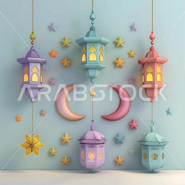  العادات والتقاليد العربية في زينة الأعياد والمناسبات الدينية، فانوس عربي معدني مزخرف مضيء على الأرض، أجواء رمضانية وروحانية إسلامية فوانيس وتحف وديكورات تقليدية للاحتفال بقدوم شهر رمضان المبارك