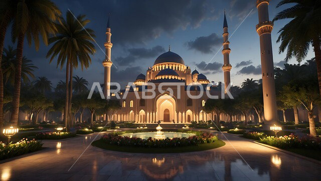 النمو والتقدم العمراني على الطراز الاسلامي لبناء المساجد في المملكة العربية السعودية, الديكورات والتصاميم المتميزة للمآذن والقبب المضيئة ليلا، نداء المسلمين لأداء الفرائض والصلوات والتقرب إلى الله، المعالم والأماكن الدينية المقدسة