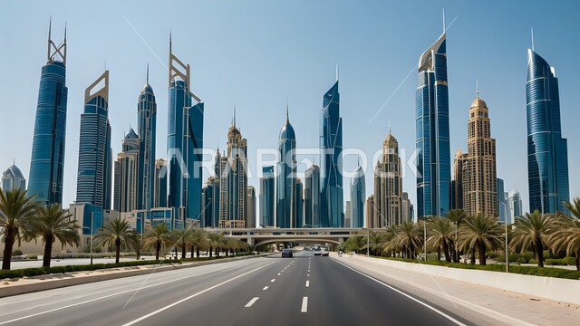 الفن الهندسي المعماري للأبراج وناطحات السحاب في الإمارات العربية المتحدة، تحسين البنية التحتية، الاهتمام بالشوارع الاسفلتية المعبدة، زراعة أشجار النخيل على أطراف الطرق، النمو والتطور العمراني للمباني والمنشآت السكنية والتجارية في مدينة دبي