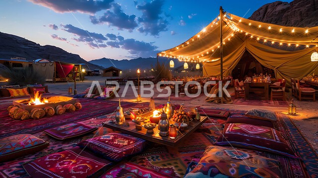 أنشطة ترفيهية ممتعة في المملكة العربية السعودية، قضاء الوقت الممتع بالجلسات الهادئة في الصحراء، أماكن رحلات السفاري الشبابية، أجواء التخييم و الكشتات البرية في المناطق الصحراوية، خيم شعبية تقليدية