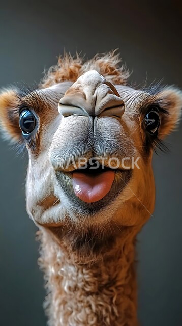 المحميات الطبيعية لرعي الجمال، الاهتمام بتربية الجمال والابل في دول الخليج العربي، ارتباط حيوان الجمل بالعراقة والأصالة، رعاية المواشي والثدييات في المملكة العربية السعودية، صورة مقربة لوجه ناقة شقراء أصيلة