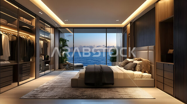 Elegant interior home furniture and accessories, bedroom with modern contemporary designs, luxury residential apartments and villas, hotels and resorts with high-end decorations, interior design for homes and houses